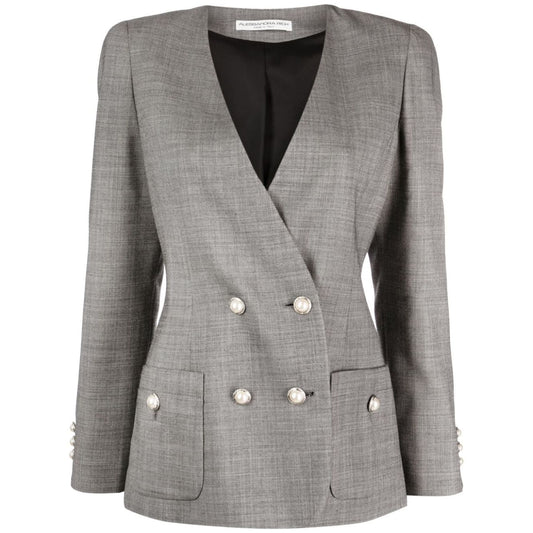 Alessandra Rich Jackets Grey Jackets Alessandra Rich Light Slate Gray