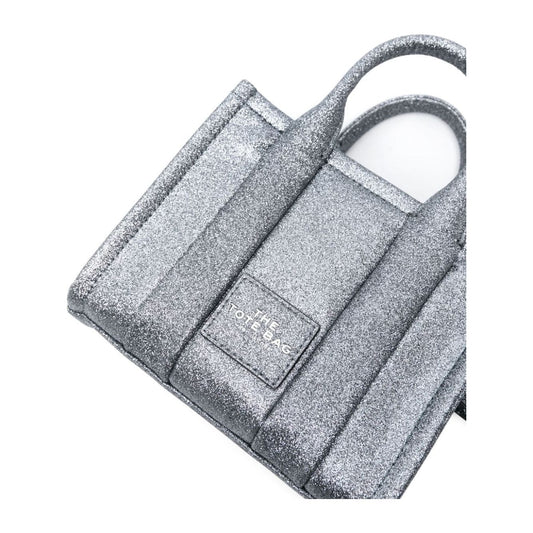 Marc Jacobs The Galactic Glitter Mini Tote Bag in Silver Shopper Marc Jacobs Gray