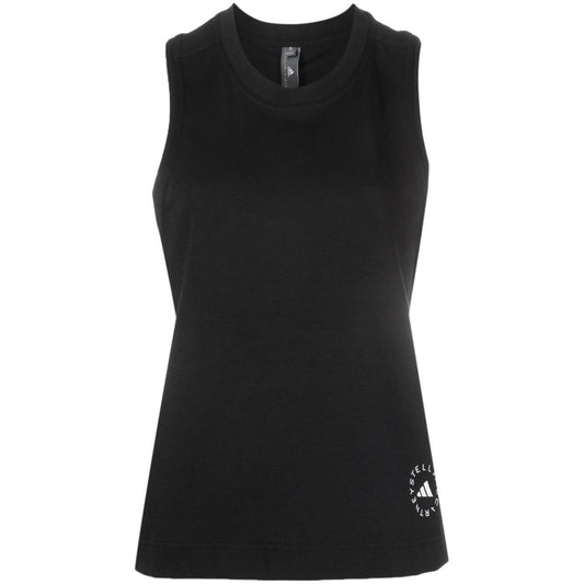 Adidas By Stella McCartney Top Black Topwear Adidas By Stella McCartney Black