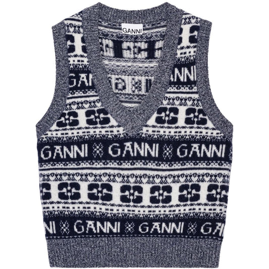 GANNI Sweaters Grey Topwear Ganni Dark Slate Gray