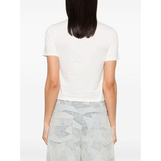 Palm Angels T-shirts and Polos White Topwear Palm Angels Beige