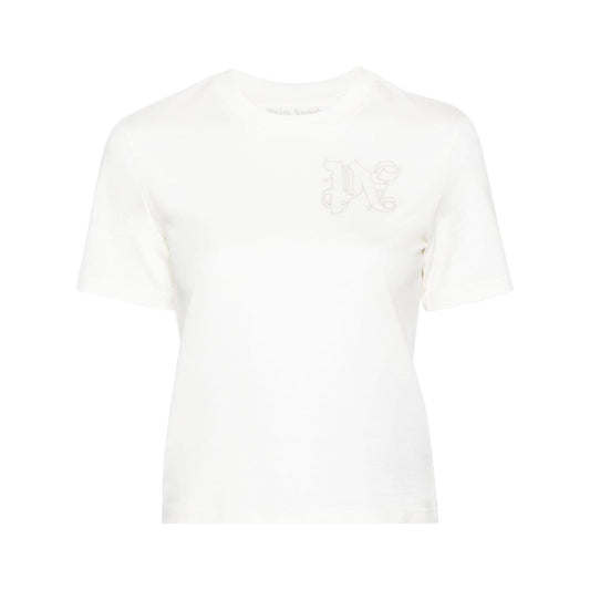 Palm Angels T-shirts and Polos White Topwear Palm Angels White Smoke