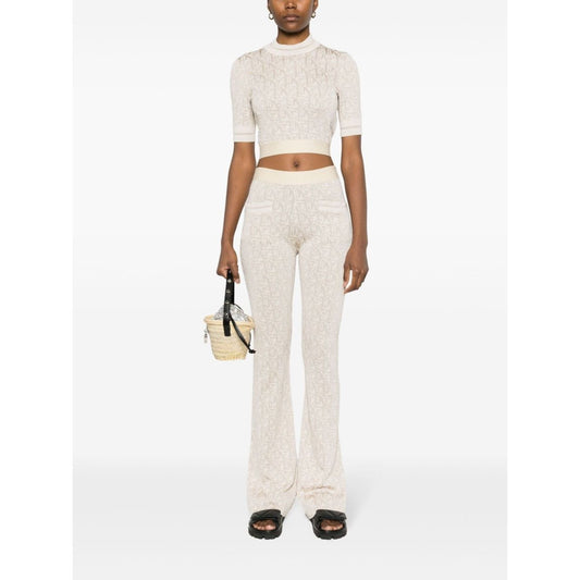 Palm Angels Trousers White Trousers Palm Angels White Smoke