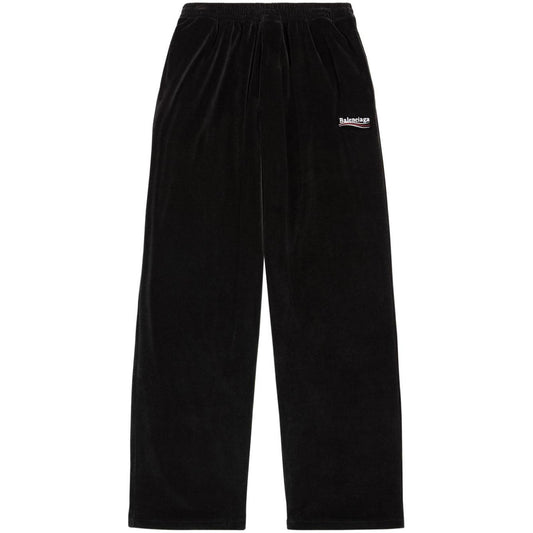 Balenciaga logo embroidered track pants Trousers Balenciaga Black