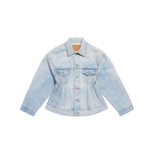 Balenciaga Hourglass silhouette denim jacket Jackets Balenciaga Light Steel Blue