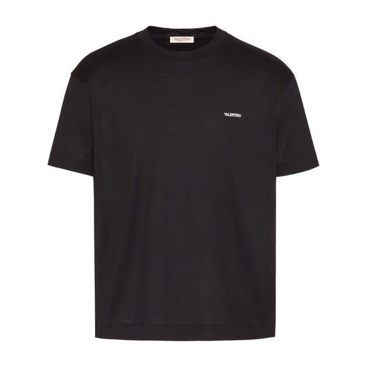 Valentino T-shirts and Polos Black Topwear Valentino Dark Slate Gray