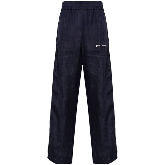 Palm Angels Trousers Blue Trousers Palm Angels Black