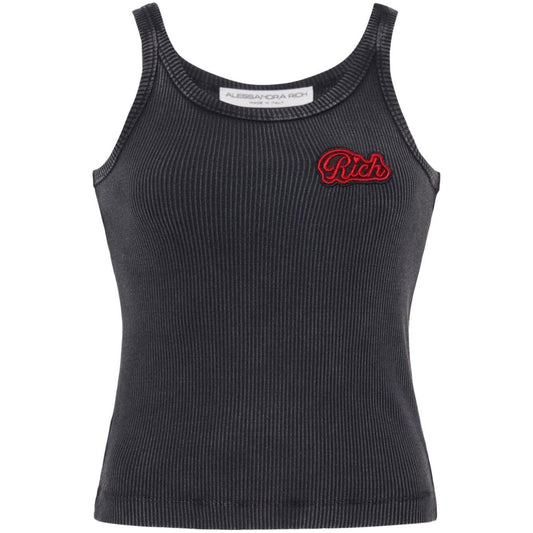 Alessandra Rich Top Grey Topwear Alessandra Rich Dark Slate Gray