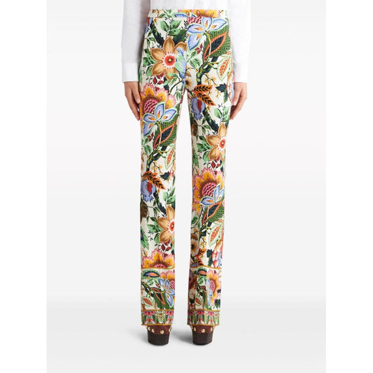 Etro Trousers White Trousers Etro White Smoke