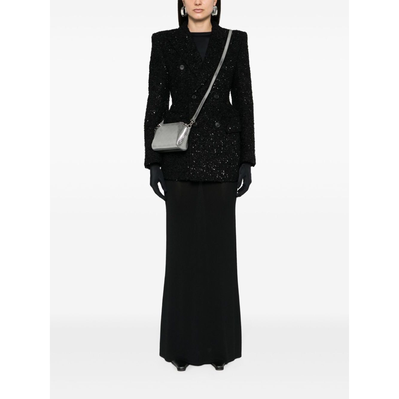 Front view with bag zipped and handles upright.