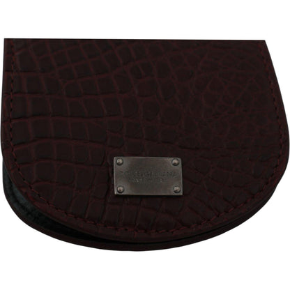 Dolce & Gabbana Brown Exotic Skin Pocket Condom Case Holder