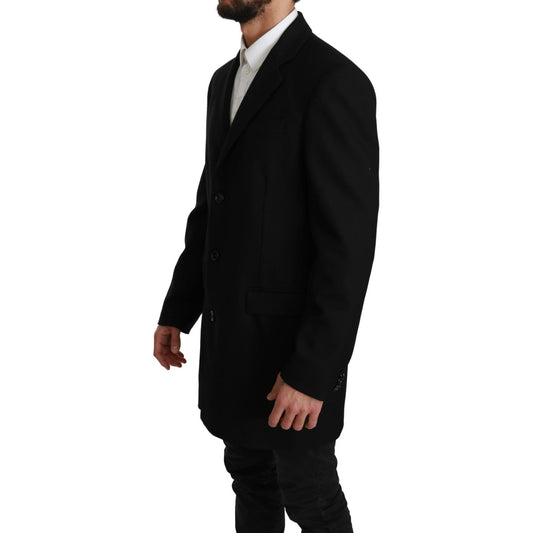 Dolce & Gabbana Elegant Black Wool Formal Blazer Blazer Jacket Dolce & Gabbana Black