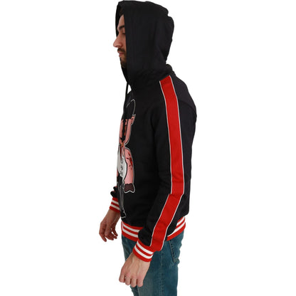 Dolce & Gabbana Black Pig of the Year Hooded Sweater