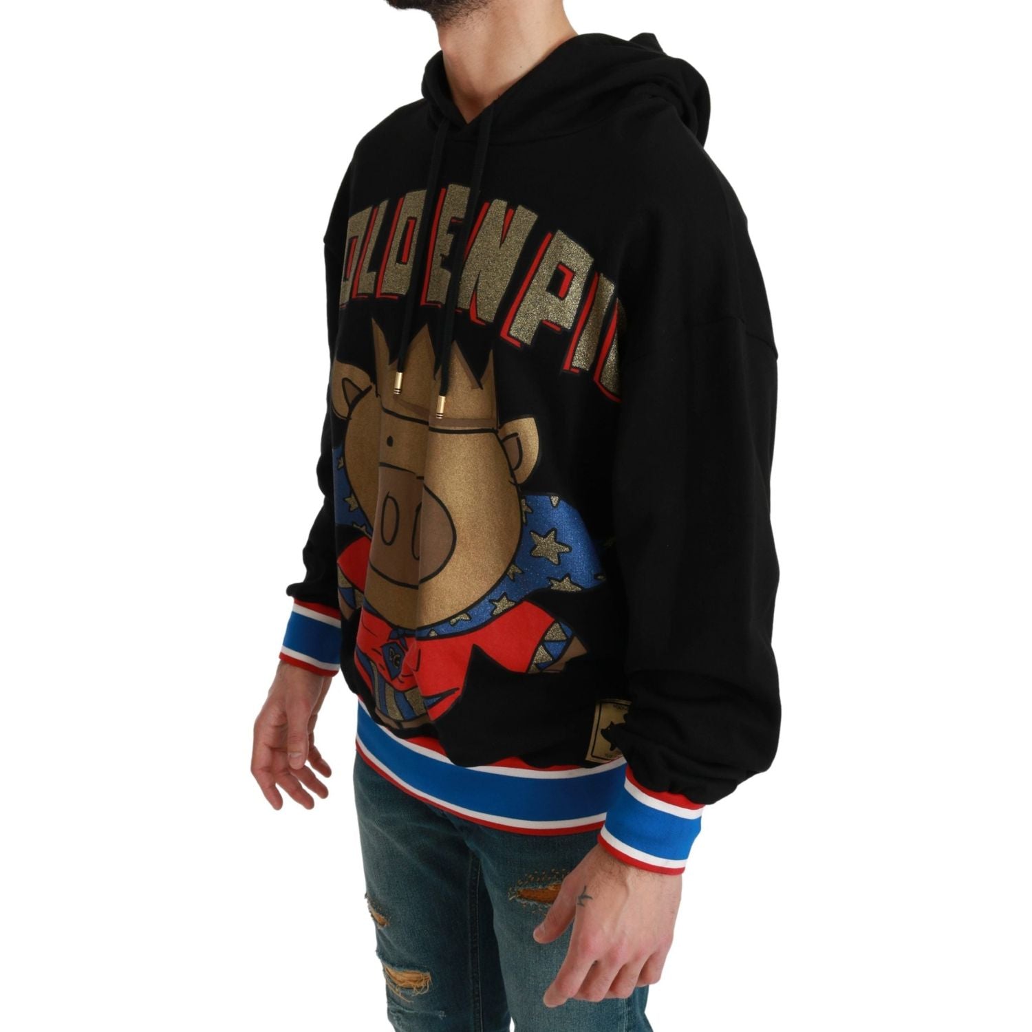 Dolce & Gabbana Black Sweater Pig of the Year Hooded