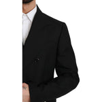 Dolce & Gabbana Black Slim Fit Jacket Coat Wool Blazer KOS1767-54