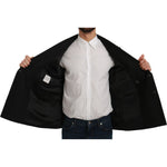Dolce & Gabbana Black Slim Fit Jacket Coat Wool Blazer KOS1767-54