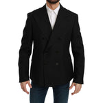 Dolce & Gabbana Black Slim Fit Jacket Coat Wool Blazer KOS1767-54