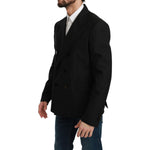 Dolce & Gabbana Black Slim Fit Jacket Coat Wool Blazer KOS1767-54