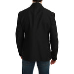 Dolce & Gabbana Black Slim Fit Jacket Coat Wool Blazer KOS1767-54