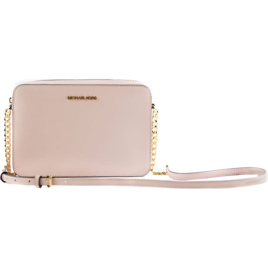 Michael Kors Jet Set Large East West Saffiano Leather Crossbody Bag Handbag (Powder Blush) Michael Kors Gray