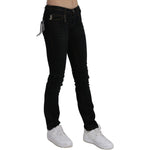 Costume National Black Mid Waist Skinny Denim Cotton Jeans PAN70658-24