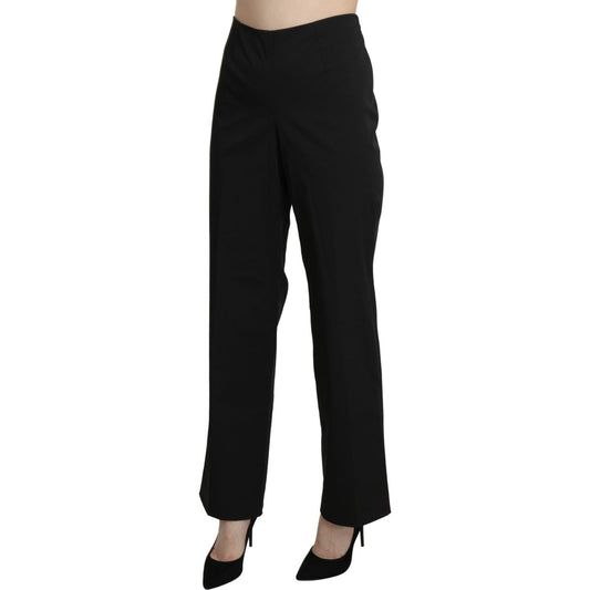 BENCIVENGA Elegant High Waist Straight Black Pants Jeans & Pants BENCIVENGA Black