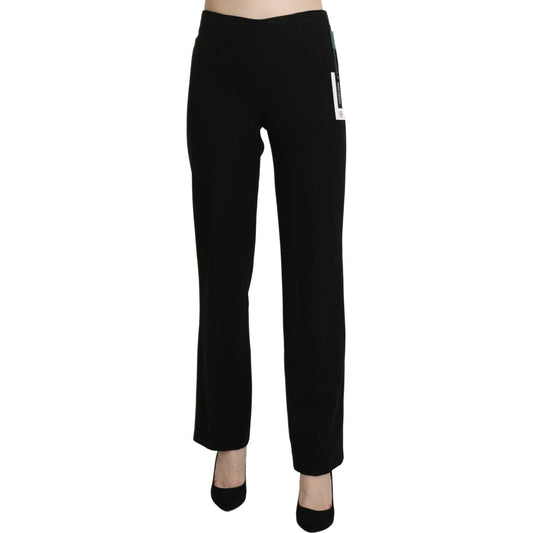 BENCIVENGA Black High Waist Straight Formal Dress Trouser 1728,67345645728,BENCIVENGA,Black,Clothing,Dress Pants - Pants - Clothing,IT44|L,Jeans & Pants - Women - Clothing,Material: Cotton,New with tags,Pants - Clothing,Women,Women - Clothing