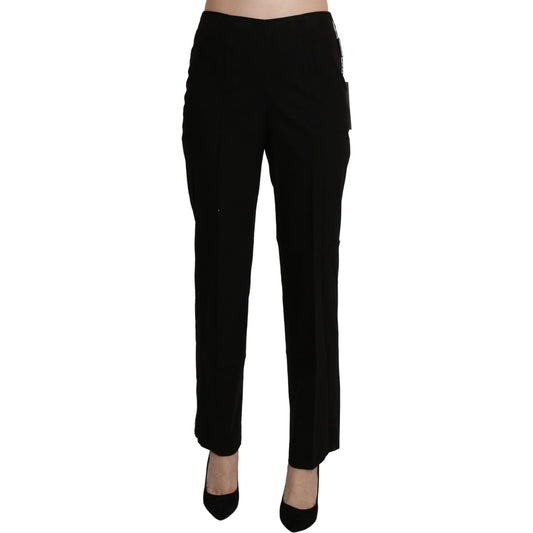 BENCIVENGA Black High Waist Straight Dress Trouser Pant 1728,67345645728,BENCIVENGA,Black,Clothing,Dress Pants - Pants - Clothing,IT42|M,IT44|L,IT46|XL,IT48|XXL,IT50|3XL,Jeans & Pants - Women - Clothing,Material: Cotton,New with tags,Pants - Clothing,Wome