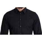 Dolce & Gabbana Blue Cotton Formal GOLD Dress Shirt TSH5478-38