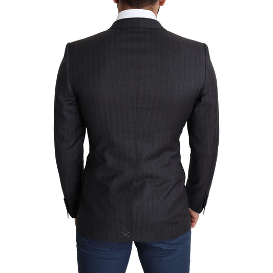 Dolce & Gabbana Elegant Black Virgin Wool Martini Blazer Dolce & Gabbana Dark Slate Gray