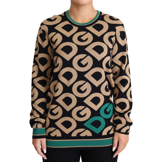 Dolce & Gabbana Elegant Multicolor Wool Blend Sweater Dolce & Gabbana Dark Slate Gray