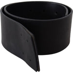 GF Ferre Black Genuine Leather Wide Logo Waist Belt BEL8053-60