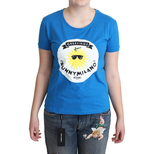 Moschino Sunny Milano Chic Round Neck Tee Moschino Gray
