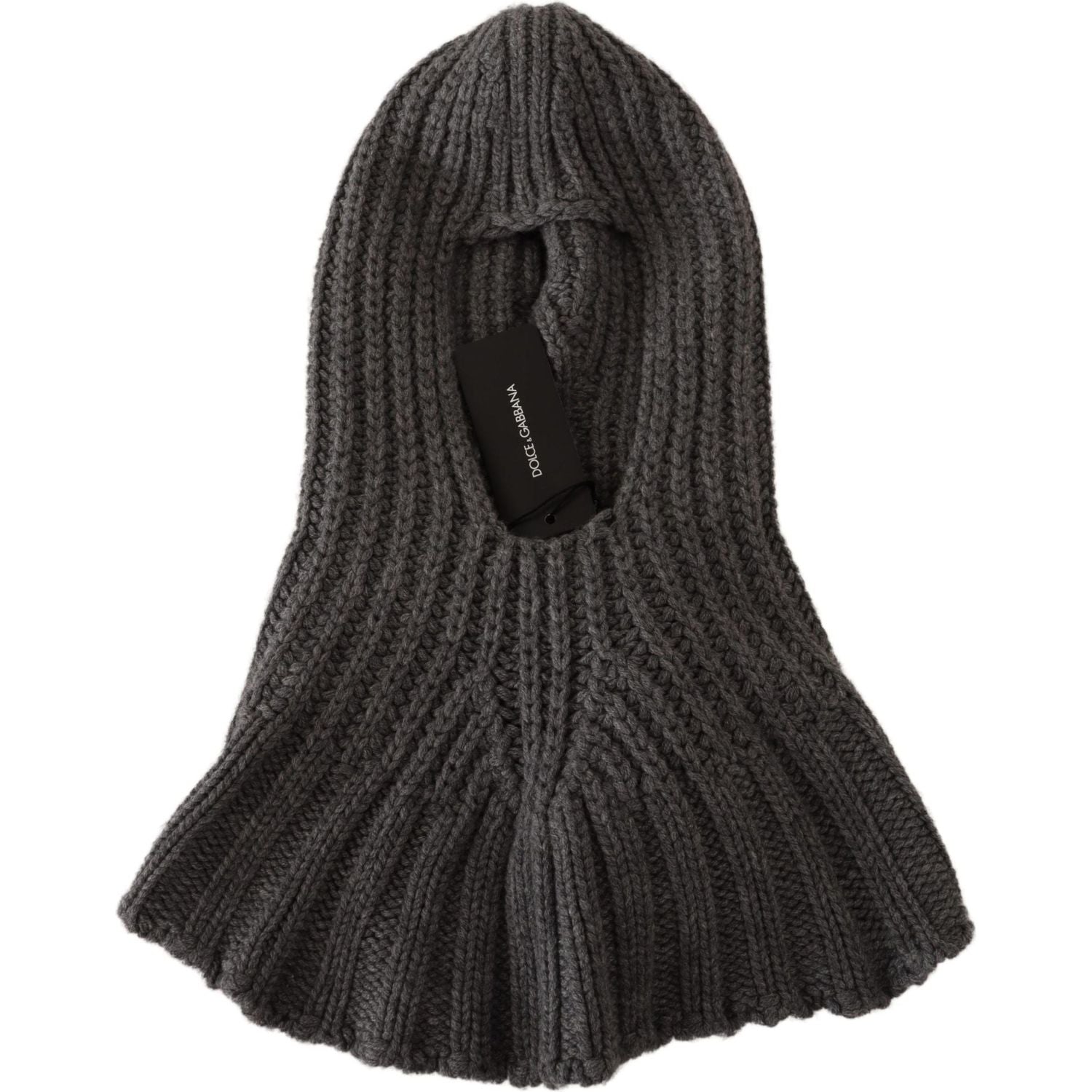 Dolce & Gabbana Gray 100% Cashmere Knitted Wrap One Size Scarf