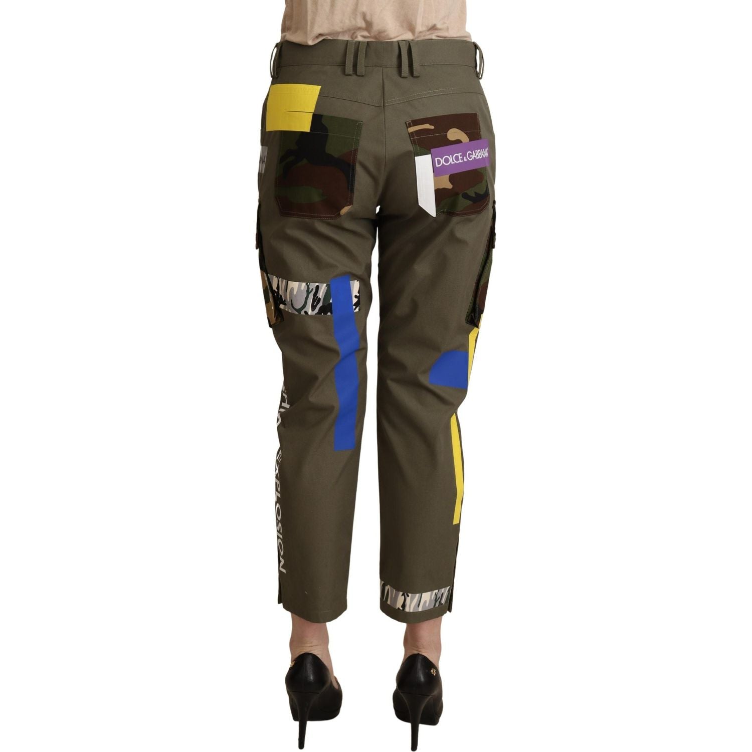Dolce & Gabbana Green Military Cargo Trouser Cotton Pants