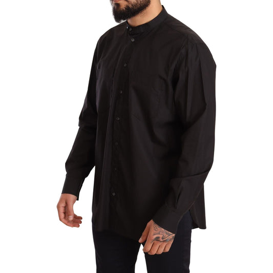 Dolce & Gabbana Elegant Black 100% Cotton Men's Shirt Dolce & Gabbana Black
