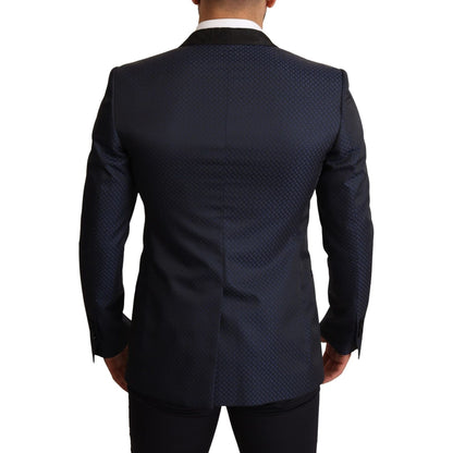 Dolce & Gabbana Blue Wool Slim Fit MARTINI Blazer Jacket
