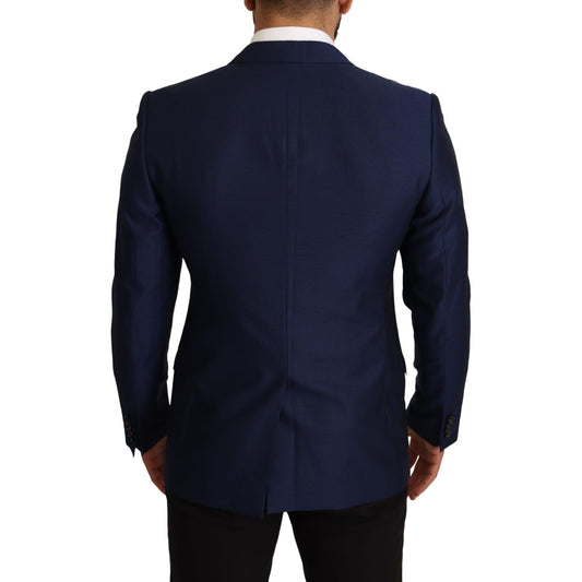 Dolce & Gabbana Navy Blue Virgin Wool Martini Blazer Dolce & Gabbana Black