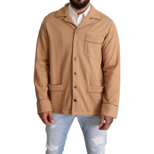 Dolce & Gabbana Elegant Light Blue Jacket For Men Dolce & Gabbana Rosy Brown