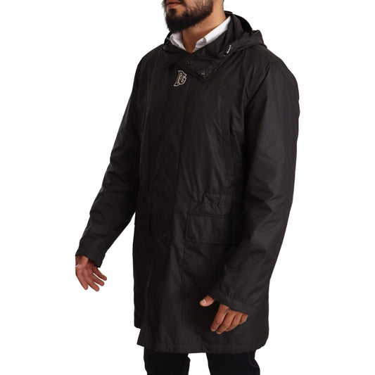 Dolce & Gabbana Elegant Black Hooded Blouson Jacket Dolce & Gabbana Black