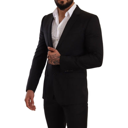 Dolce & Gabbana Black Check MARTINI SLIM FIT 2 Piece Suit