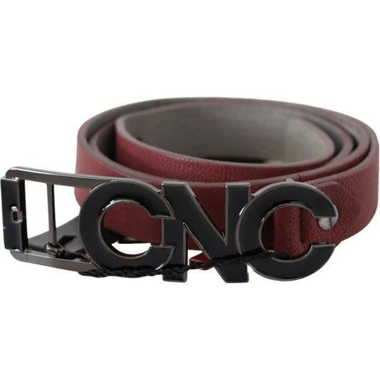 Costume National Elegant Maroon Leather Fashion Belt WOMAN BELTS Costume National Dark Slate Gray