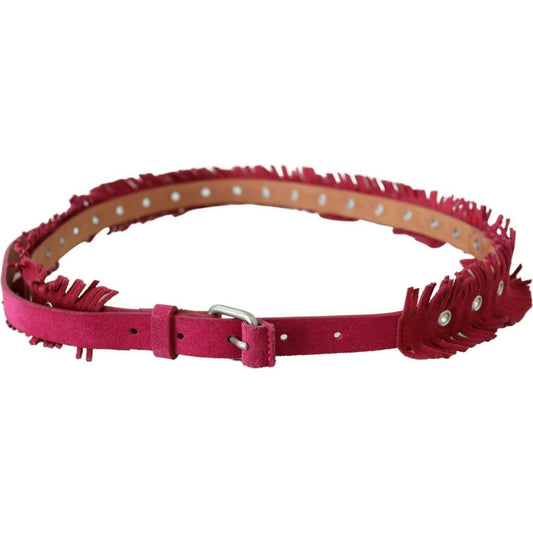 Ermanno Scervino Elegant Maroon Double Buckle Leather Belt Ermanno Scervino Brown