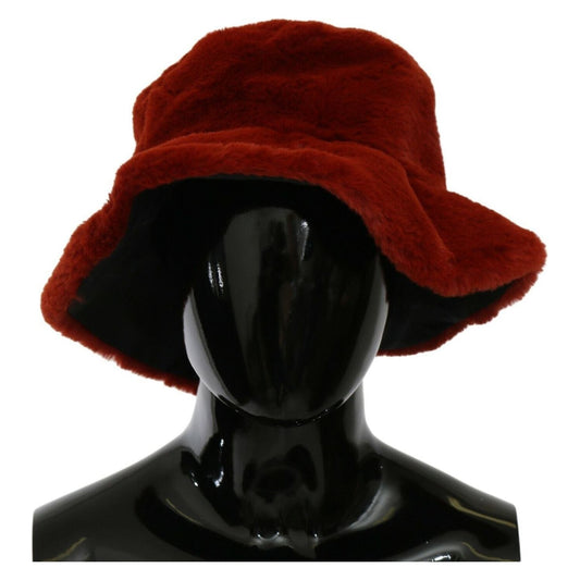 Dolce & Gabbana Elegant Red Bucket Cap with Logo Detailing Dolce & Gabbana Black