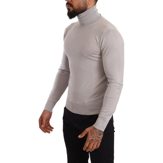Dolce & Gabbana Elegant Cashmere-Silk Blend Turtleneck Dolce & Gabbana Rosy Brown