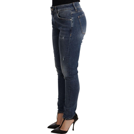 Dolce & Gabbana Elegant Slim-Fit Distressed Skinny Jeans Dolce & Gabbana Dark Slate Gray