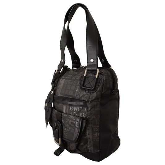 WAYFARER Chic Black and Gray Fabric Shoulder Handbag Shoulder Bag WAYFARER Dark Slate Gray