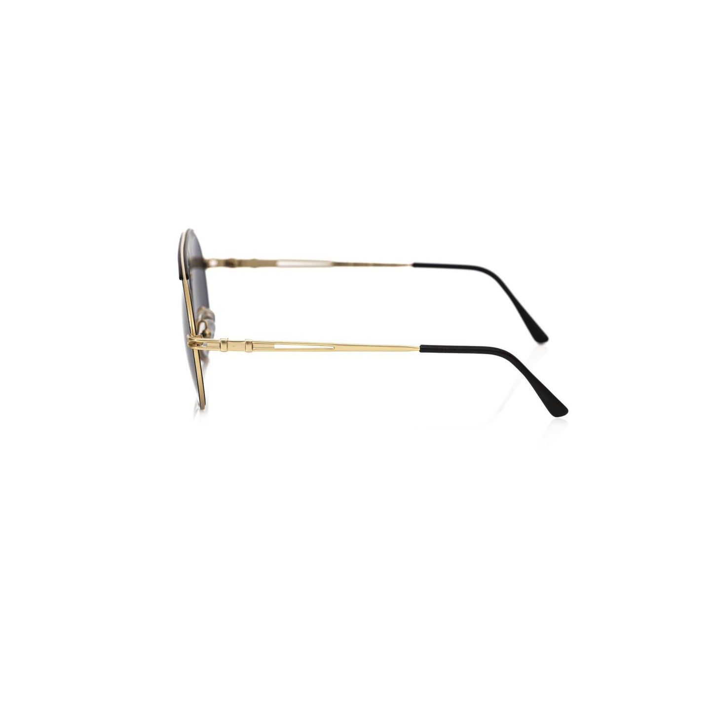 Frankie Morello Black Metallic Men's Sunglass Shield