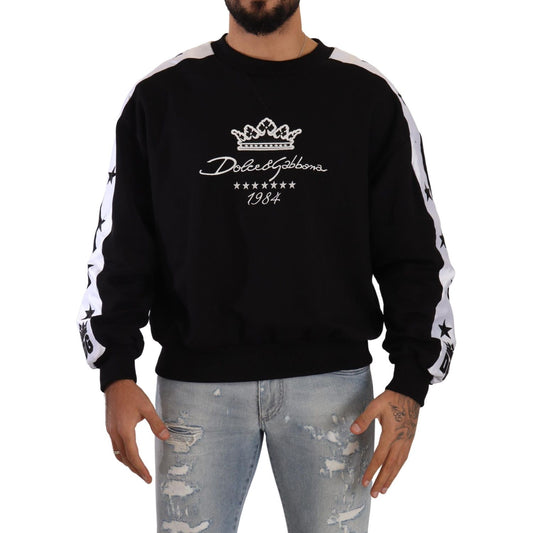 Dolce & Gabbana Elegant Crown 1984 Crewneck Sweater Dolce & Gabbana Dark Gray