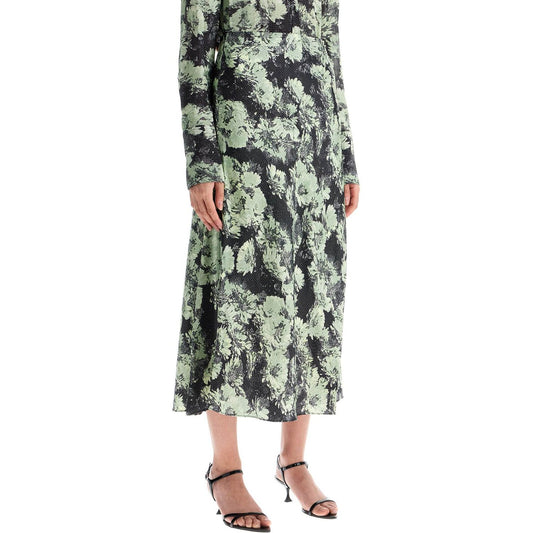 Tory Burch printed satin skirt Skirts Tory Burch Gray